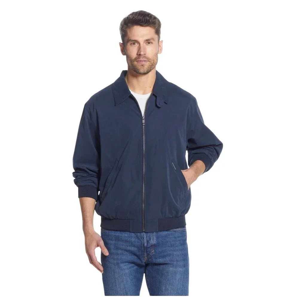 Weatherproof Men Microfiber Golf Jacket 3XLT Navy Blue Dad Everyday Grandpacore